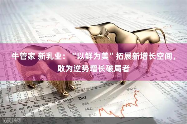 牛管家 新乳业：“以鲜为美”拓展新增长空间，敢为逆势增长破局者