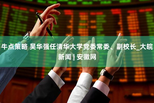 牛点策略 吴华强任清华大学党委常委、副校长_大皖新闻 | 安徽网